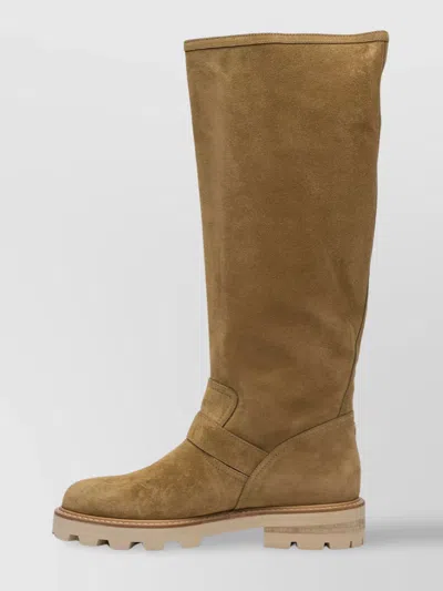 Jimmy Choo Knee-high Boots With Adjustable Straps In Brown