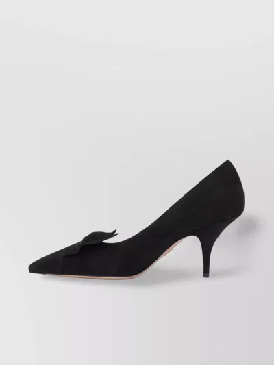 Ferragamo High-heeled Pumps With Pointed Toe And Slender Heel In Black
