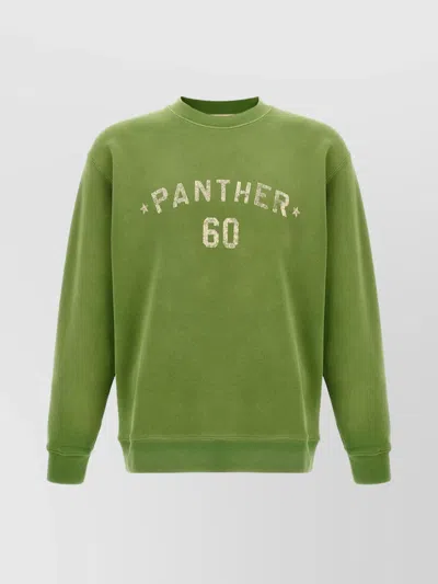 Valentino Cotton S Graphic Print Sweater In Green