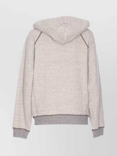 Chloé Cotton Blend Logo Hoodie In Gray