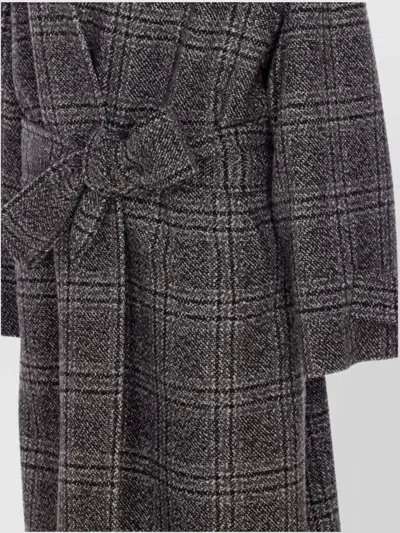 Balenciaga Vintage Checked Wool One Layer Raglan Coat Clothing In Black