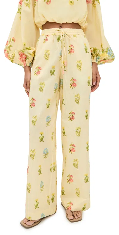 Hemant & Nandita Pull On Pants Multi In Yellow