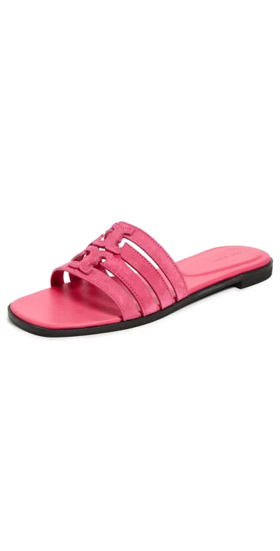Tory Burch Ines Cage Slides Fuchsia Pink In Pink