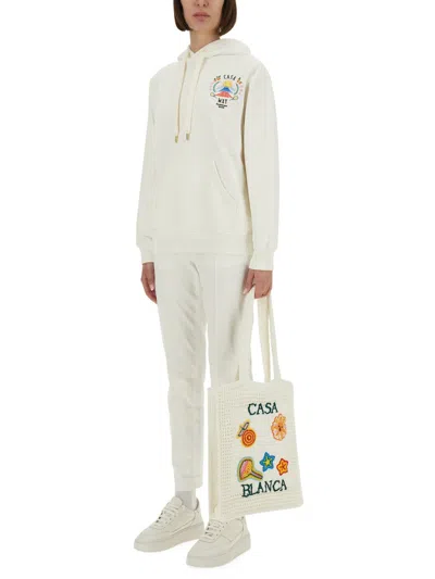 Casablanca "casaway Mountain" Sweatshirt In Neutral