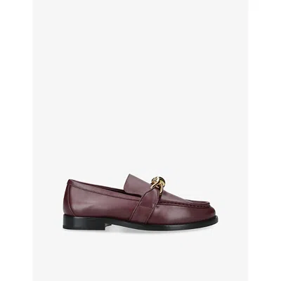 Bottega Veneta Astaire Embellished Leather Loafers In Burgundy