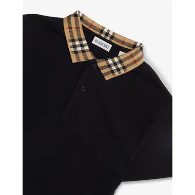 Burberry Polo Piquet In Black