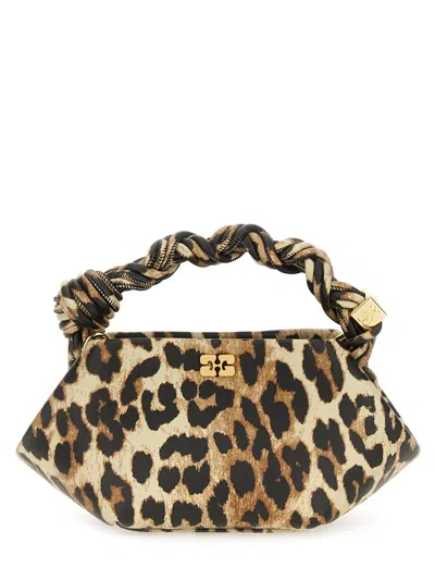 Ganni Print Mini Bou Bag In Brown