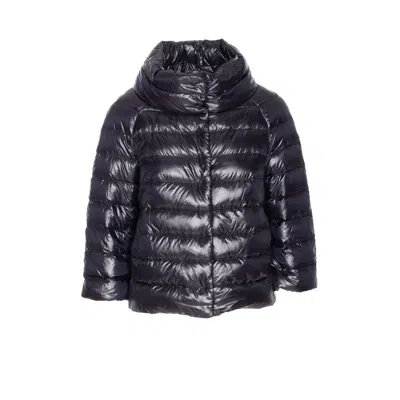 Herno Sofia Down Cape In Black