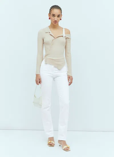 Jacquemus Women Le De Nimes Linon Jeans In White