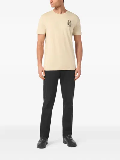 Billionaire Logo-embroidered T-shirt In Yellow