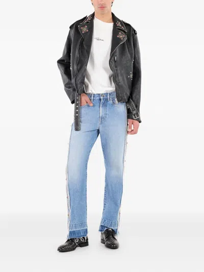 Roberto Cavalli White T-shirt With Snake Print In White