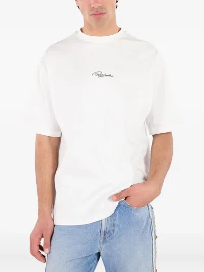 Roberto Cavalli White T-shirt With Snake Print In White