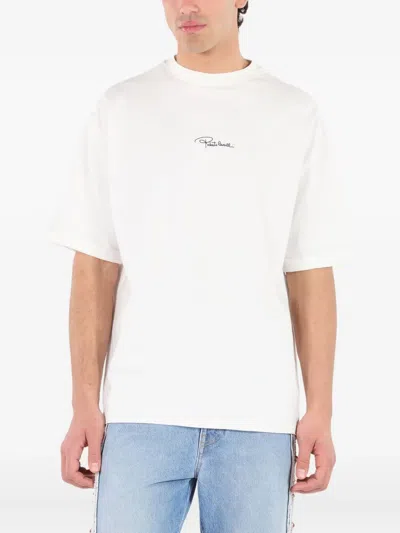 Roberto Cavalli White T-shirt With Snake Print In White