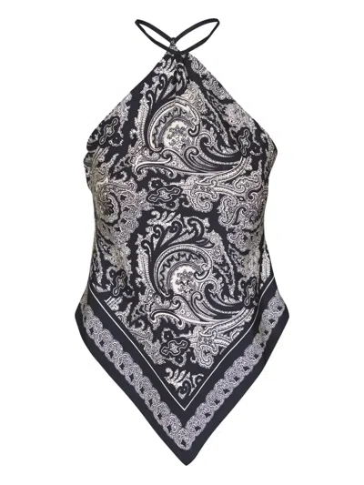 Nili Lotan Audrey Paisley-print Silk Scarf Cami Top In Multi