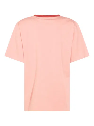 Chloé Pink Cotton T-shirt With Logo In Pink