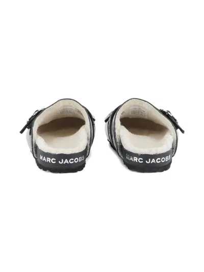 Marc Jacobs Floral-appliqué Clogs In Black