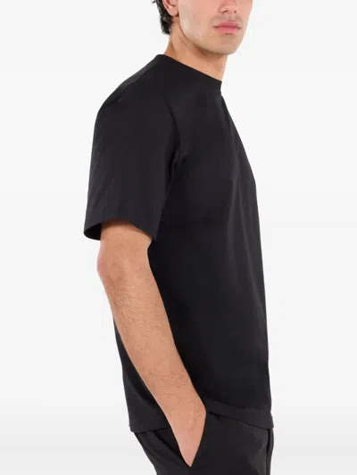 Roberto Cavalli T-shirt With Mirror Snake Monogram In Black