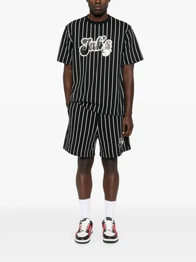 Inbetweeners Striped T-shirt In Black