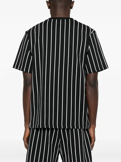 Inbetweeners Striped T-shirt In Black