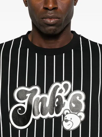 Inbetweeners Striped T-shirt In Black