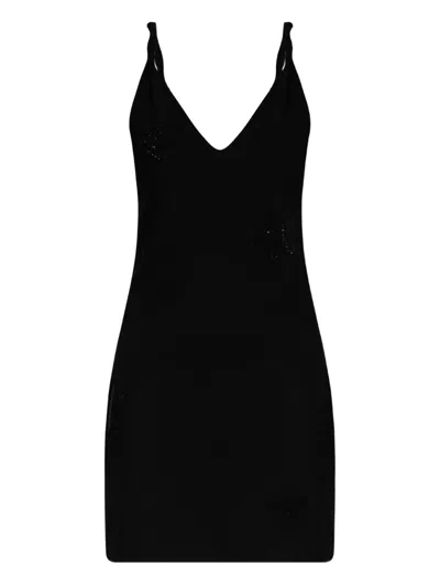 Zadig & Voltaire Beaded Star-embellished Slip Dress In Black
