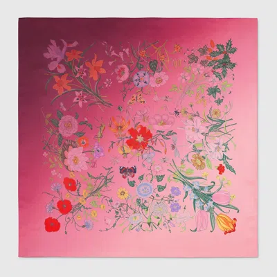 Gucci Printed Silk Carré In Multi