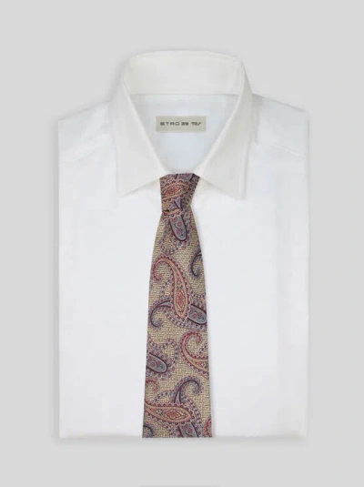 Etro Paisley-pattern Tie In Neutral