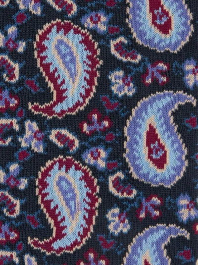 Etro Paisley-patterned Socks In Blue
