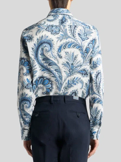 Etro Floral Paisley Button-up Shirt In Blue