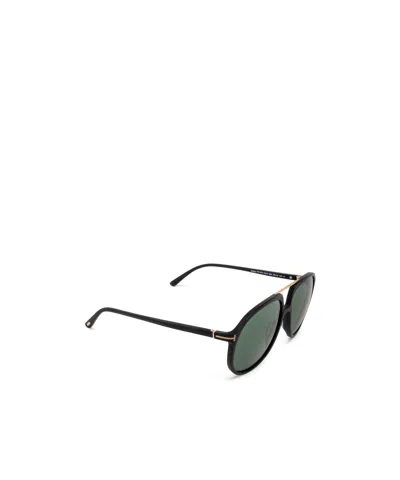 Tom Ford Eyewear Pilot Frame Sunglasses In Green