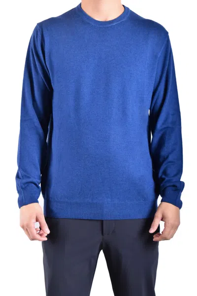 Woolrich Sky Blue Wool Classic Crew Neck Knitwear In Blue