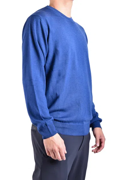Woolrich Sky Blue Wool Classic Crew Neck Knitwear In Blue