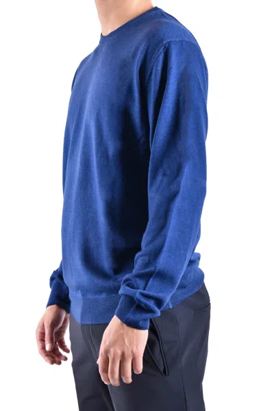 Woolrich Sky Blue Wool Classic Crew Neck Knitwear In Blue