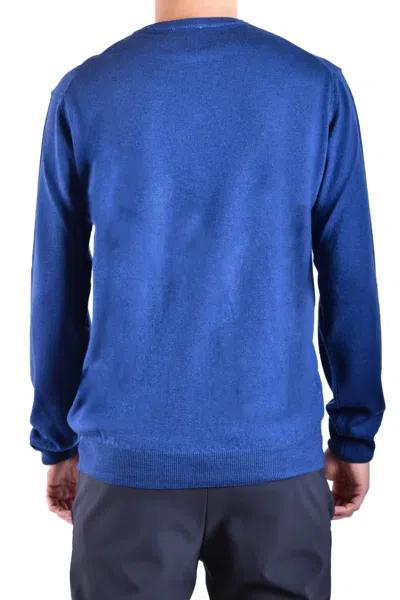 Woolrich Sky Blue Wool Classic Crew Neck Knitwear In Blue