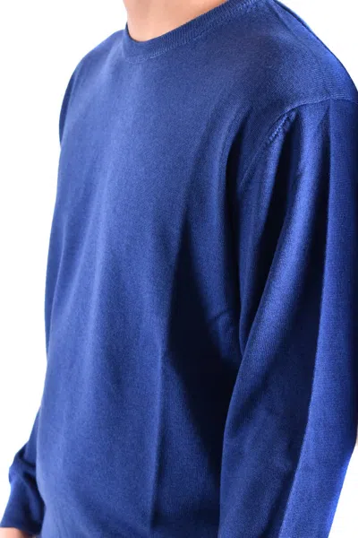 Woolrich Sky Blue Wool Classic Crew Neck Knitwear In Blue