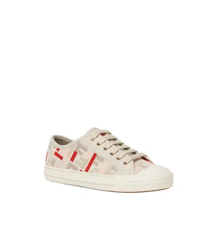 Fendi Domino Canvas Sneakers In Multi