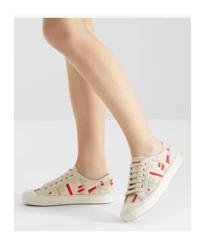 Fendi Domino Canvas Sneakers In Multi