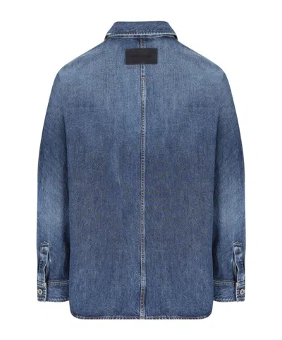 Givenchy Classic Denim Shirt With Button-up Front In Blue