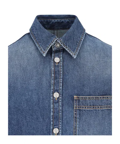 Givenchy Classic Denim Shirt With Button-up Front In Blue