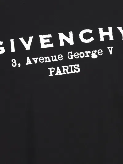 Givenchy Black Crewneck T-shirt With Logo Lettering On Front And Rear In Cotton Woman In Multi