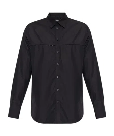 Dsquared2 Man Shirt Black Size 44 Cotton In Black