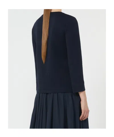 Max Mara Scuba Jersey T-shirt In Blue