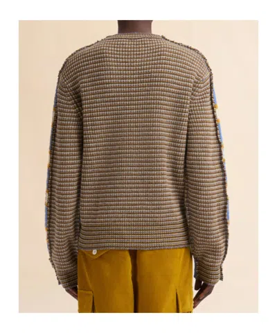 Marni Embroidered Mohair Blend Sweater In Blue