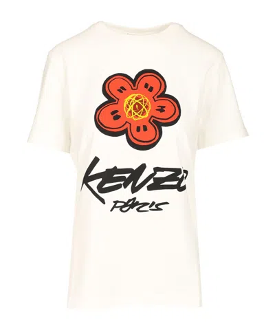 Kenzo T-shirt In Cotone Bianco  Donna In White