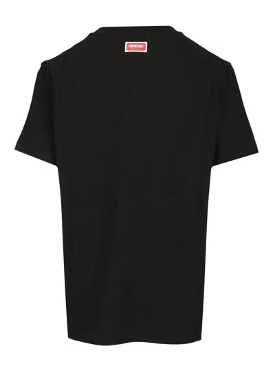 Kenzo Futura Graphic Print Boke Flower T-shirt In Black