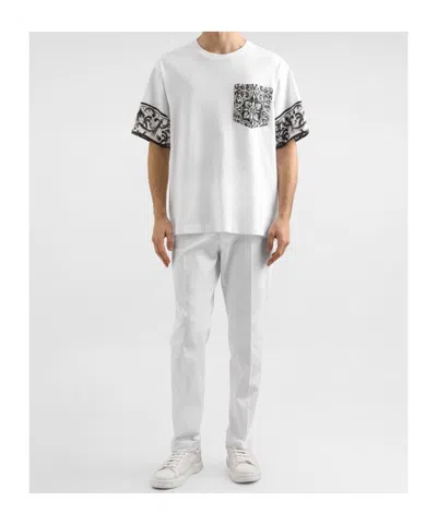 Dolce & Gabbana Dolce&gabbana Men Maiolica Print T-shirt In White