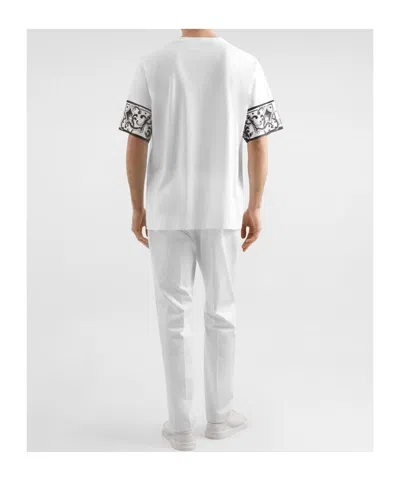 Dolce & Gabbana Dolce&gabbana Men Maiolica Print T-shirt In White