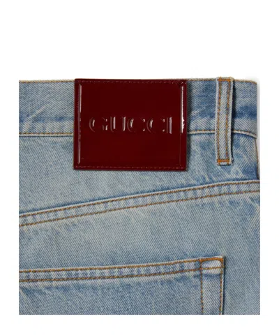 Gucci Tailored Trousers Featuring Patchwork Design In Blue