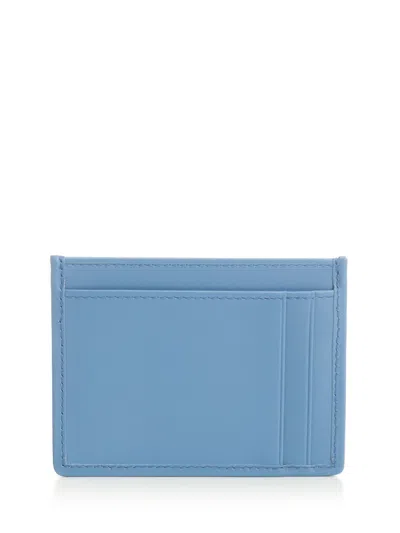 Miu Miu Rectangular Card Holder In Blue