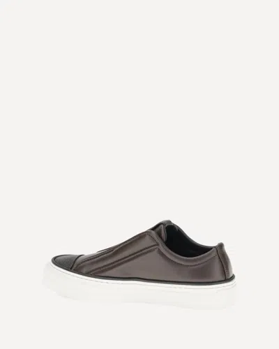 Brunello Cucinelli Slip-on Sneakers Iconic Jewels In Brown